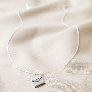 Personalised Small Silver Envelope Necklace, 8 of 10