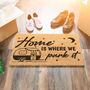 Home Is Where We Park It Camping Doormat, thumbnail 1 of 3