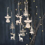 Wooden Angel, Tree And Deer Decoration Set Of Nine, thumbnail 1 of 3