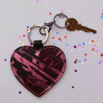 Leather Heart Keyring, 3 of 7