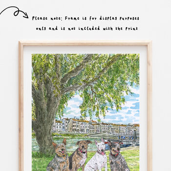 Personalised Watercolour Pet Portrait With Background Options, 6 of 6