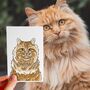 Personalised Cat Half Portrait Print, Cat Lover Gift, thumbnail 4 of 12