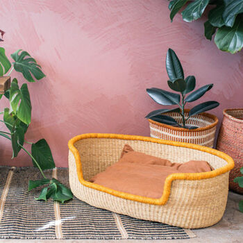 Large Colourful Woven Pet Basket, 3 of 5