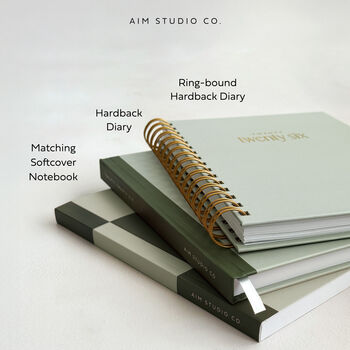 2026 Sage Green Week To View Personalised A5 Diary, 8 of 10