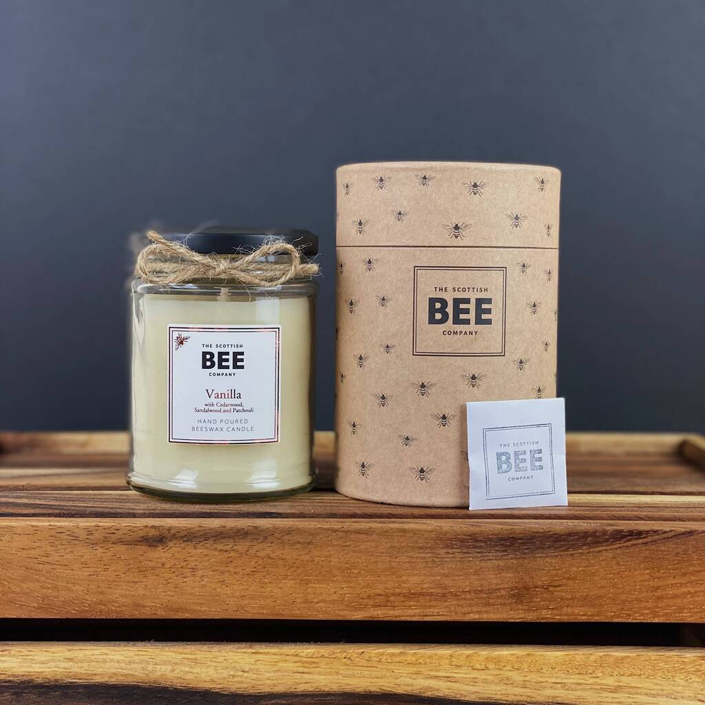 Scented Beeswax Candle By Scottish Bee Co