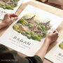 Myanmar Travel Print Of Bagan Temples, thumbnail 1 of 7