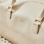 Personalised Embossed Weekend Holdall Bag In Oyster, thumbnail 3 of 4