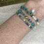 Aqua Bead And Freshwater Pearls Bracelet, thumbnail 5 of 6