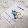 18k Gold Vermeil Plated Birthstone Round Hoops, thumbnail 6 of 7