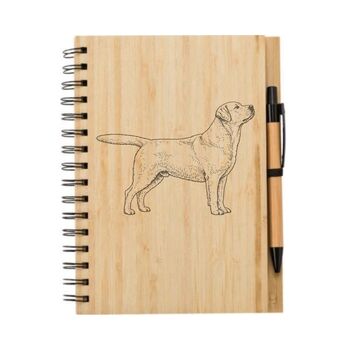 Personalised Labrador Silhouette Engraved Notebook, 2 of 3