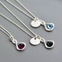 Sterling Silver Infinity Ring Birthstone Necklace, thumbnail 2 of 9