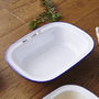 Personalised Carved Heart Enamel Pie Dish Set, thumbnail 6 of 8