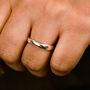 Sterling Silver Wave Minimalist Chunky Irregular Ring, thumbnail 5 of 5