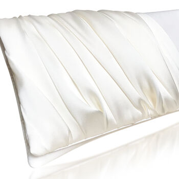 Ivory Ruched Satin Bridal Wedding Clutch, 7 of 7