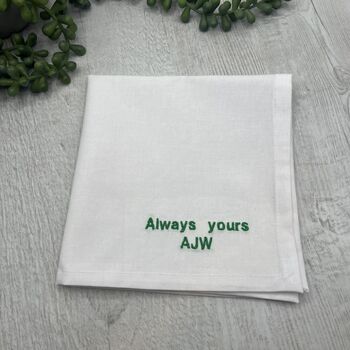 Personalised Handkerchief Wedding Gift Handmade, 3 of 3