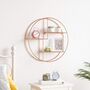 Rose Gold Industrial Metal Round Floating Shelf, thumbnail 1 of 7