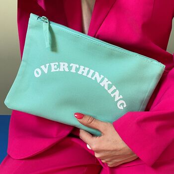 Overthinking Slogan Makeup Bag, 3 of 3