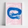 Bedroom Hand Painted Hug Print, thumbnail 6 of 8