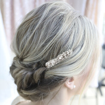 Elegant Crystal Hair Slide Bridal Hairpin, 7 of 8
