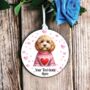 Personalised Pet Cockapoo Dog Love Decoration, thumbnail 2 of 2