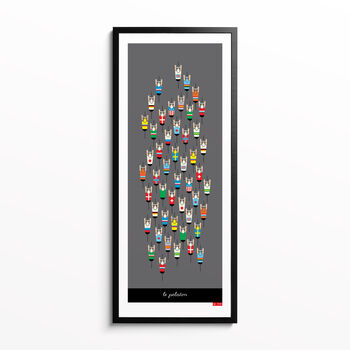 Peloton Cycling Art Print, Gift For Cyclist, 5 of 5