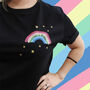 Personalised Printed And Embroidered Rainbow T Shirt, thumbnail 2 of 2