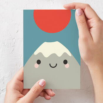 Mt Fuji San Kawaii Greetings Card, 2 of 4