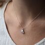 Tumbled Birthstone And Moon Charm Necklace, thumbnail 6 of 12