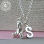 Sterling Silver Teddy Bear Charm Necklace, thumbnail 1 of 8