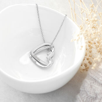 Personalised Entwined Hearts Necklace, 3 of 10