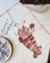 Dancing Lobsters Linen Tea Towel, thumbnail 1 of 2