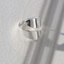 Sterling Silver Adjustable Flat Ring, thumbnail 3 of 7