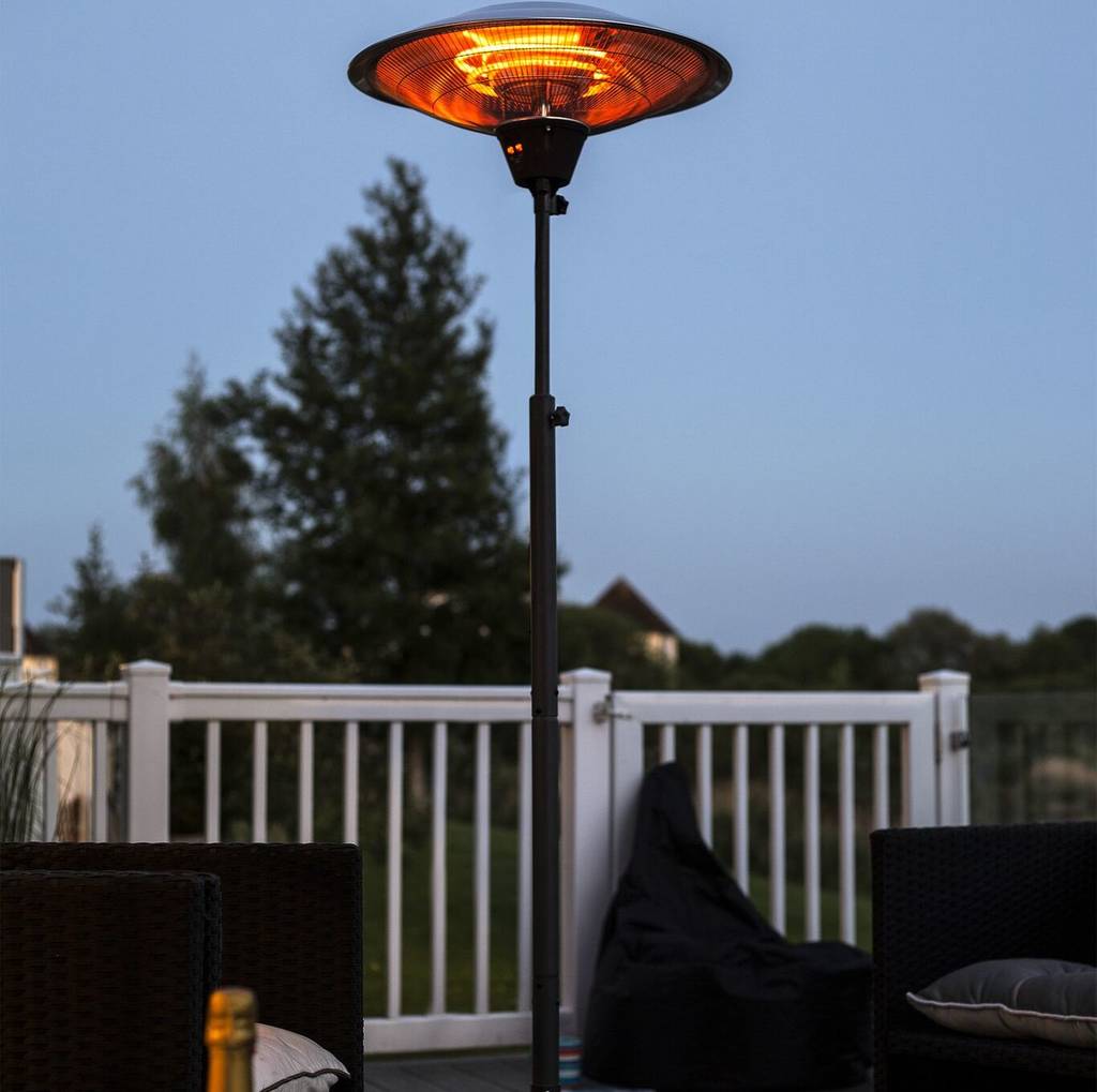 standing heater carbon fibre element by garden leisure