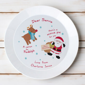 Personalised Santa And Rudolph Christmas Eve Mince Pie, 2 of 3