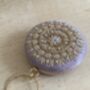 Purple Circular Raw Silk Bangle Clutch Bag, thumbnail 2 of 11