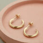 9ct Gold Curved Small Hoop Earrings, thumbnail 4 of 12