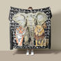 Elephant Tiger Lion Fleece Blanket, thumbnail 1 of 5