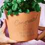 Personalised Congratulations Gift Plant Pot, thumbnail 2 of 4