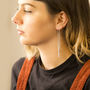 Sterling Silver Tassel Threader Earrings, thumbnail 3 of 4