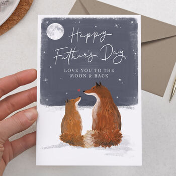 Red Fox Father's Day Card For Dad, 2 of 2
