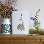 Hedgehog And Bluebell Any Occasion Greetings Card, thumbnail 1 of 5