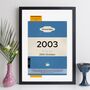 Personalised 21st Birthday Print 2003 Book Cover Gift, thumbnail 10 of 12