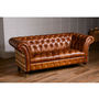 Harris Tweed Or Vintage Leather Chesterfield Sofa, thumbnail 3 of 12
