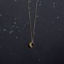 Mini Demi Lune Disc Pendant Necklace, thumbnail 2 of 8