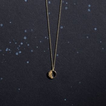 Mini Demi Lune Disc Pendant Necklace, 2 of 8