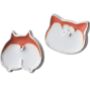 Sterling Silver Asymmetrical Corgi Stud Earrings, thumbnail 3 of 4