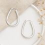 Sterling Silver Teardrop Hoop Earrings – 28mm, thumbnail 1 of 5
