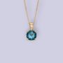 Genuine London Blue Topaz Necklace In 9ct Gold, thumbnail 12 of 12