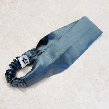 Wide Satin Headband With Elastic Back, 3 of 10