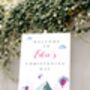 Personalised Hot Air Balloon Christening Day Welcome Sign, thumbnail 3 of 3